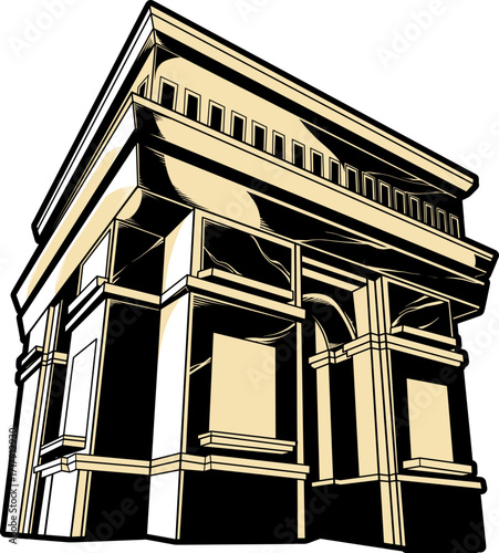 an illutration of arch monuments around the world 