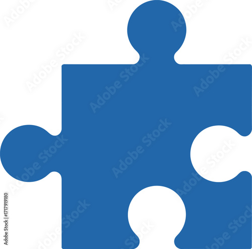 Puzzle Piece Icon Vector Illustration Jigsaw Game Symbol Solution Strategy Graphic Design Element