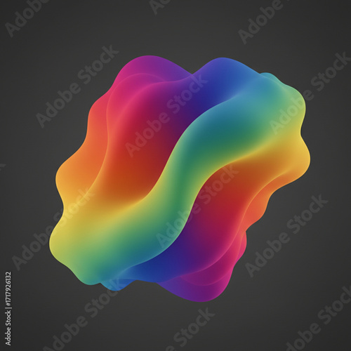 abstract colorful wave black background