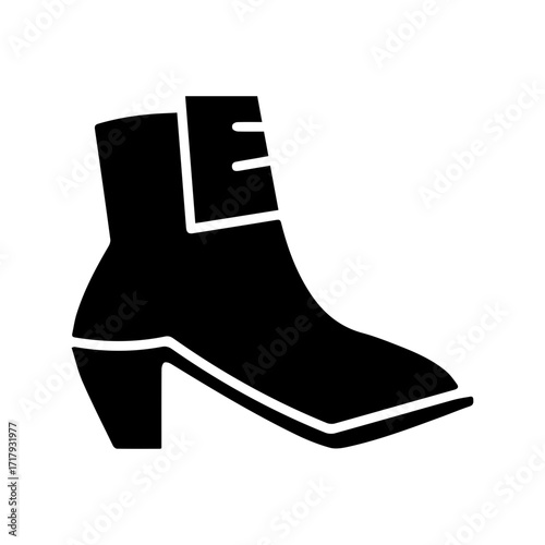 Stylish ankle boot icon