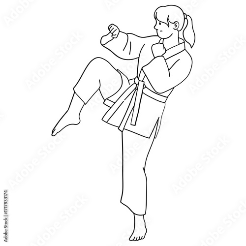 Woman Karate