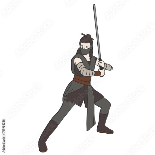 Ninja with samurai