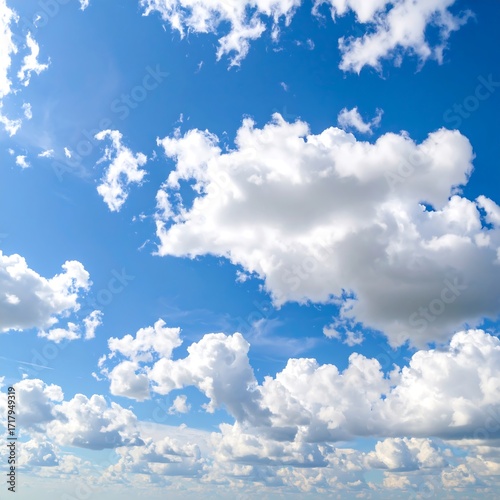 Wallpaper Mural Sunny sky with fluffy clouds Torontodigital.ca