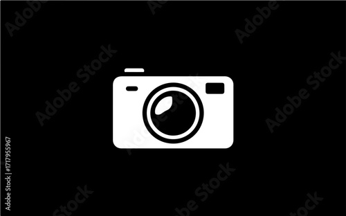 A photographic camera icon with a digital lens and flash is an essential piece of equipment for capturing images