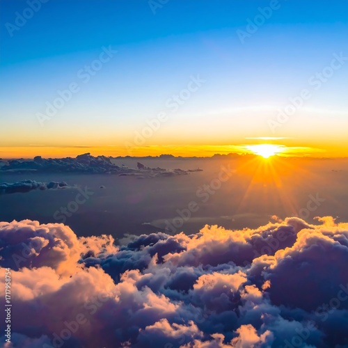 Wallpaper Mural Sunrise above clouds Torontodigital.ca