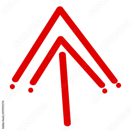 Abstract Red Arrow Symbol Direction Progress and Growth