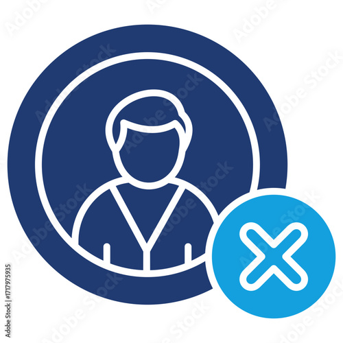 Delete Flat Blue Icon