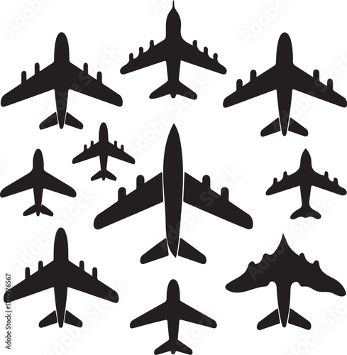 Airplane Silhouettes Collection