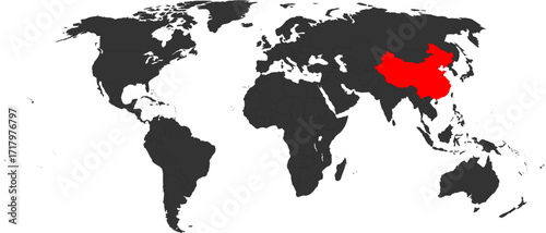 China Vector Map Outline SVG