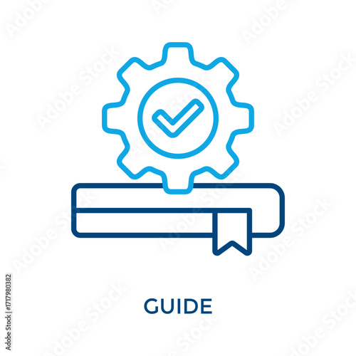 Guide Icon Outline color Style. Vector Illustration For Graphic Design