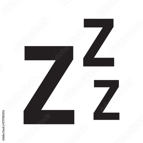 Sleep icon vector, symbol of sleep vector, sleep snore icon, zzz sleeping night, zzz sleeping vector isolated on transparent background.