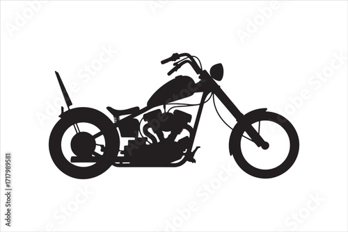 Retro Biker Riding Motorcycle with Flames Vector Illustration