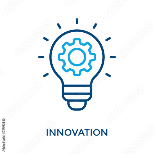 Innovation Icon Outline Color Style. Vector Illustration For Graphic Design