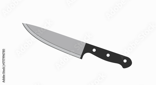 Sleek Chef's Knife: Precision Cutting Tool Illustration