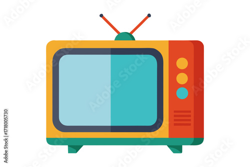 retro tv vector illustration