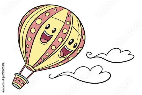 hot air balloon vector illustration