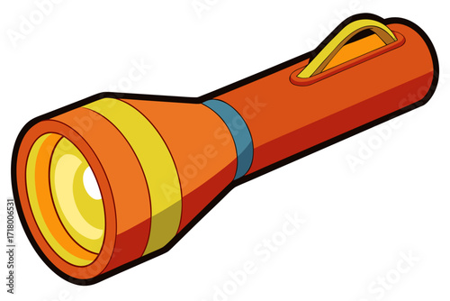 flashlight on white background