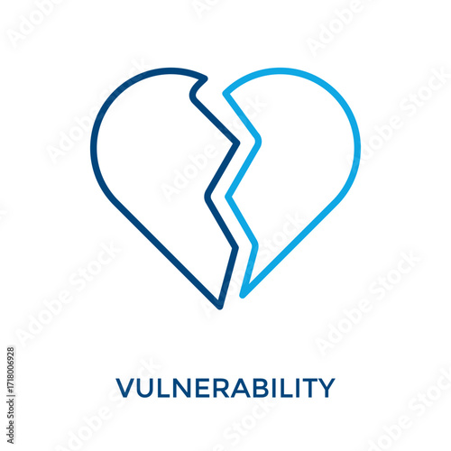 Vulnerability Icon Outline Color Style. Vector Illustration For Graphic Design