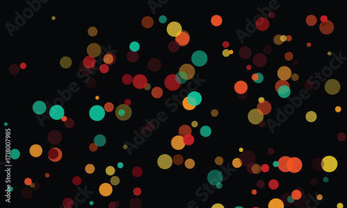 Abstract Minimalist Design with Overlapping Circles on Black Background Art