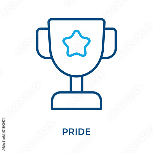 Pride Icon Outline Color Style. Vector Illustration For Graphic Design