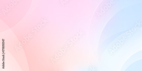Pastel pink and blue blur backdrop with transparent shapes sphere. Light gradient vector banner. Background abstract purple sky. Soft blurred light bg. Pastel gradation water cover design