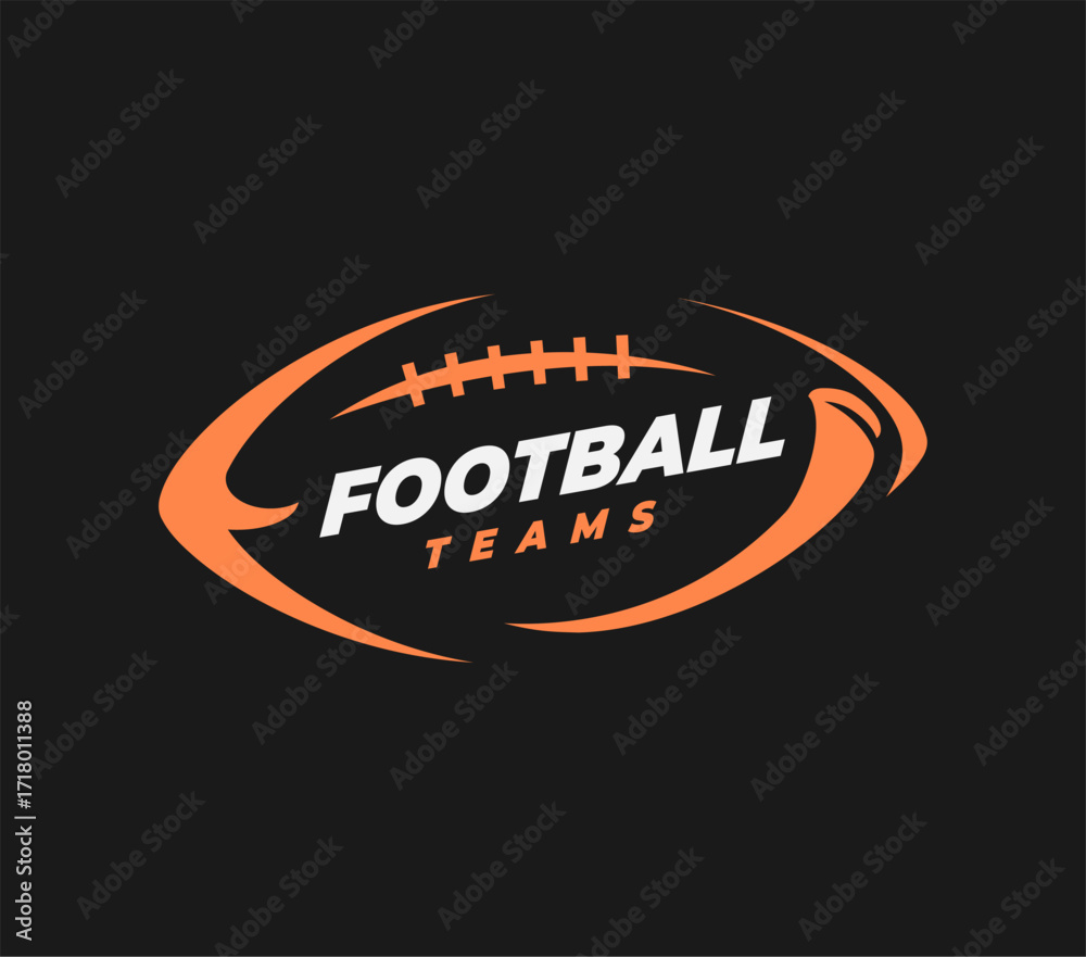 Fototapeta premium American Football , Rugby Sport Logo , College Football Logo, Team Emblem, and Vector Icon 