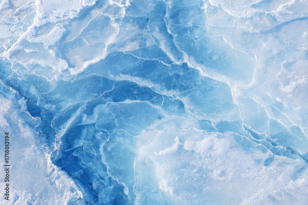 Obraz premium Abstract icy blue marble texture