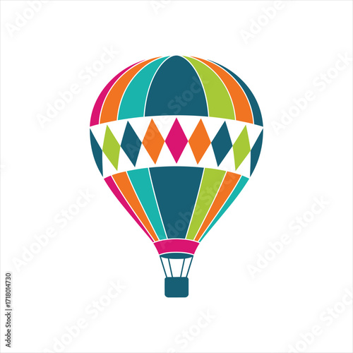 Colorful Hot Air Balloon Illustration