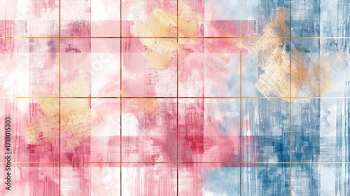 Abstract Colorful Background with Soft Blush and Blue Textures