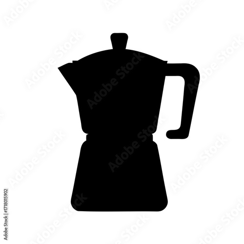 Coffee maker silhouette vector, Coffee pot icon vector