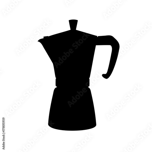 Coffee maker silhouette vector, Coffee pot icon vector