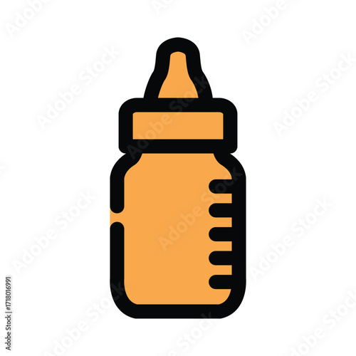 Milk bottle icon design template