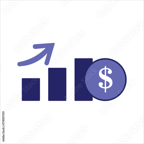 gain icons. simple colored vector