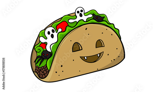 Halloween Taco Traditional Mexican Food