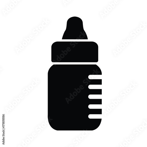 Milk bottle icon design template