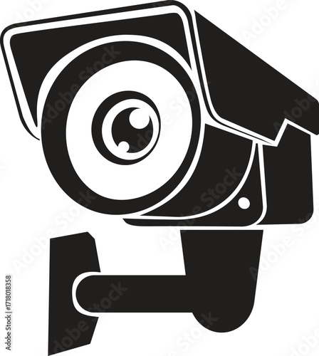 Security camera icon, video surveillance.