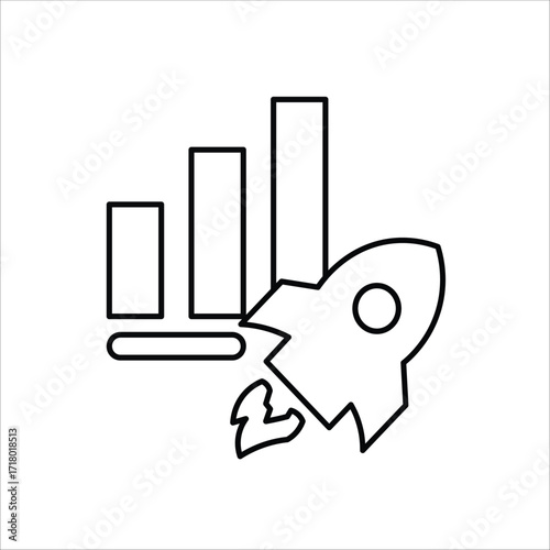 advancement icons. simple line vector