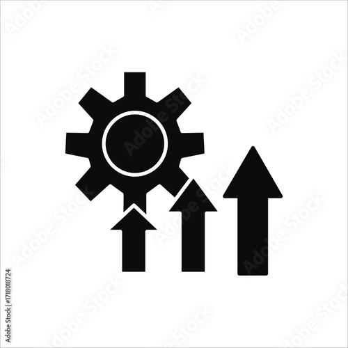 improvement icons. simple solid vector