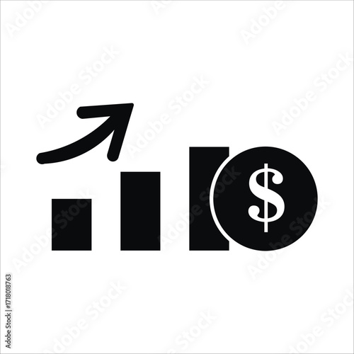 gain icons. simple solid vector
