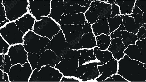 Ground Cracks and Sketch Crack Texture with Dry Soil Fractures, Transparent Cracked Terrain and Earthquake Surface Breaks Isolated on White Background, Old Dry Cracking Soil Vector Texture for Abstrac