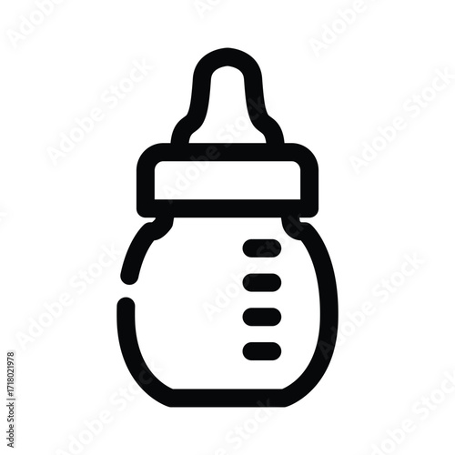 Milk bottle icon design template