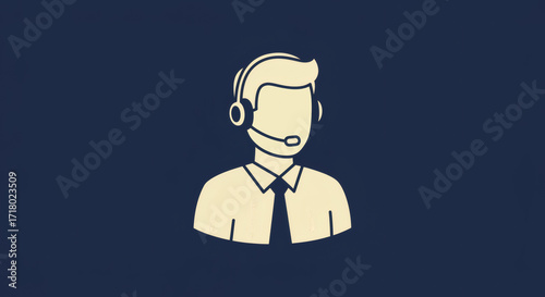 Wallpaper Mural Dedicated customer service agent illustration with headset, ready to provide support and assistance, depicting communication and professional help Torontodigital.ca