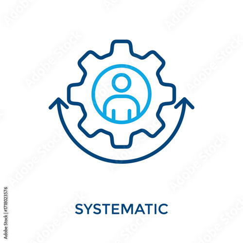 Systematic Icon Outline Color Style. Vector Illustration For Graphic Design