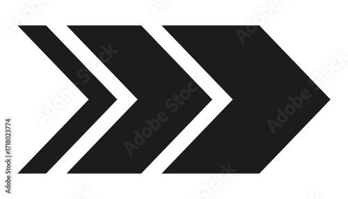 Right arrow cursor dynamic fast symbol