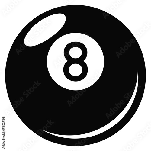 black billiard ball