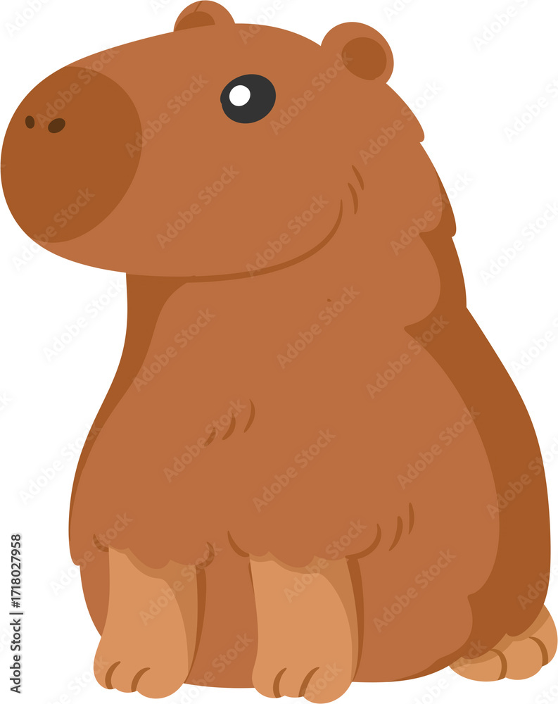 Obraz premium illustration capybara