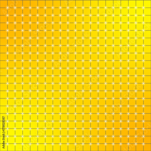Abstract Yellow Grid with Gradient Background