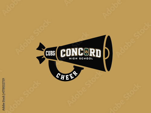 modern dynamic cheer leading team program logo
