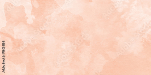 abstract orange watercolor blot on white background, oft splash and cloud texture design, Soft peach and orange watercolor wash background texture, with paint blotch and transparent background.