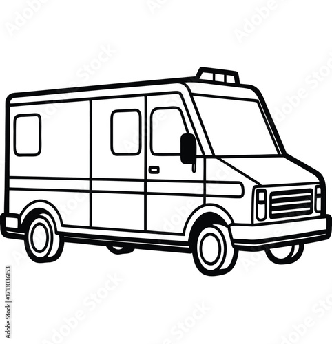 Wallpaper Mural Fire truck vector illustration isolated on white background emergency rescue vehicle cartoon style Torontodigital.ca